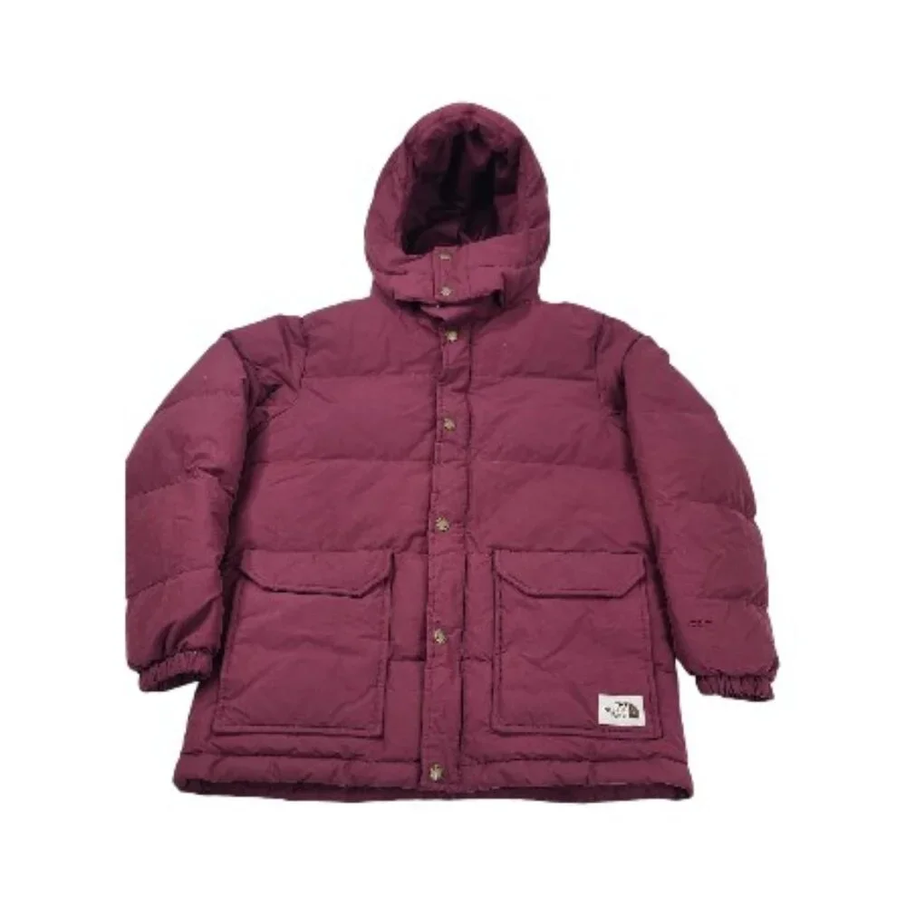 The North Face Boy's Burgundy Sierra 600 Goose Down Hooded‎ Puffer Jacket Size L